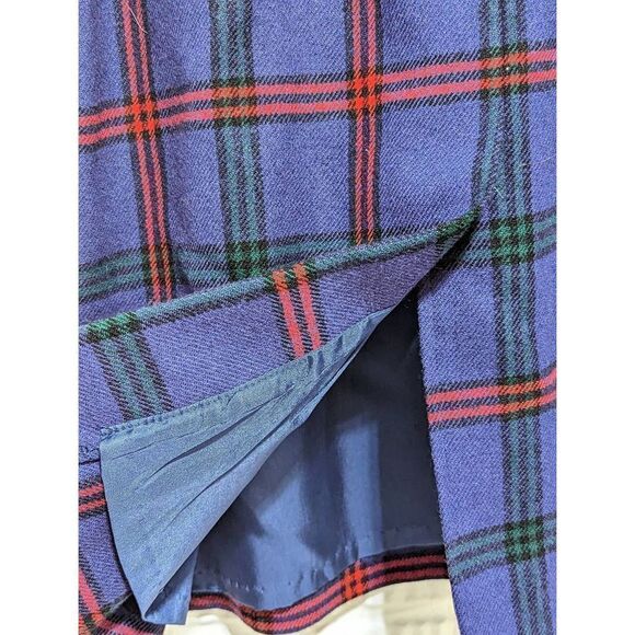 Pendleton Vintage Women's Purple and Red Plaid Straight Skirt Size 3-4 - Picture 4 of 4